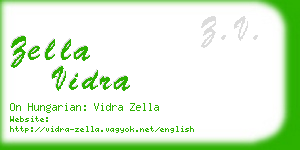zella vidra business card